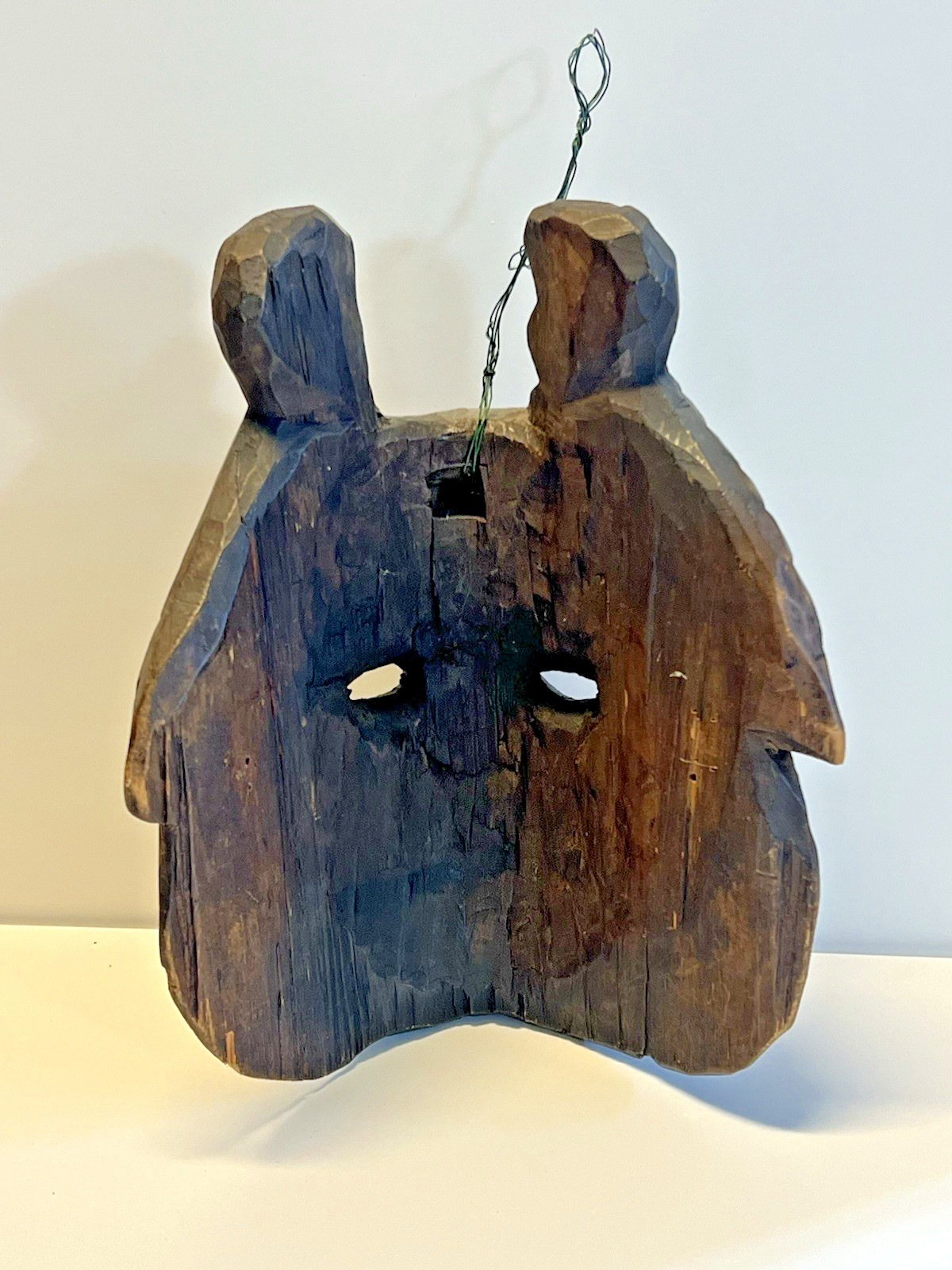 Antique Native American indian Hand Carved Totem Style Wooden Wall Hanging Mask