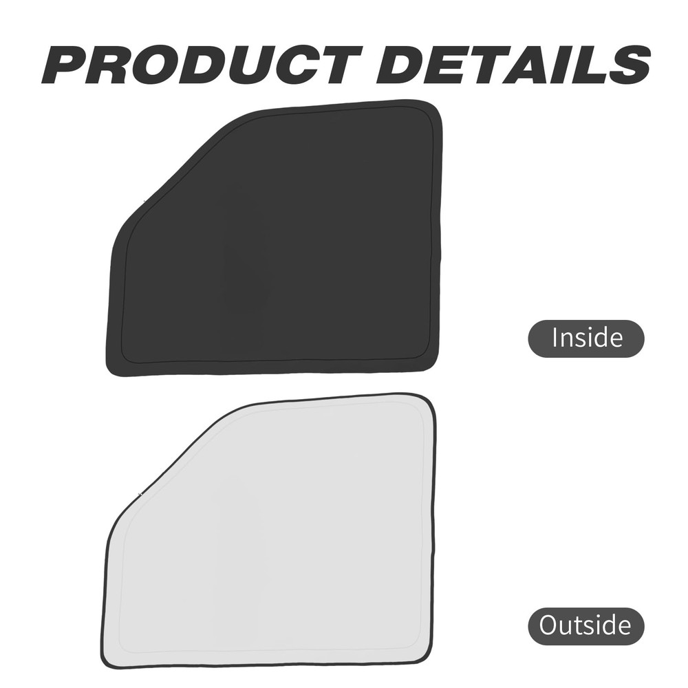 ULROLIT Front Side Window Sun Shade for 1992-2025 Fo-rd E-Series E-150 E-250 ...