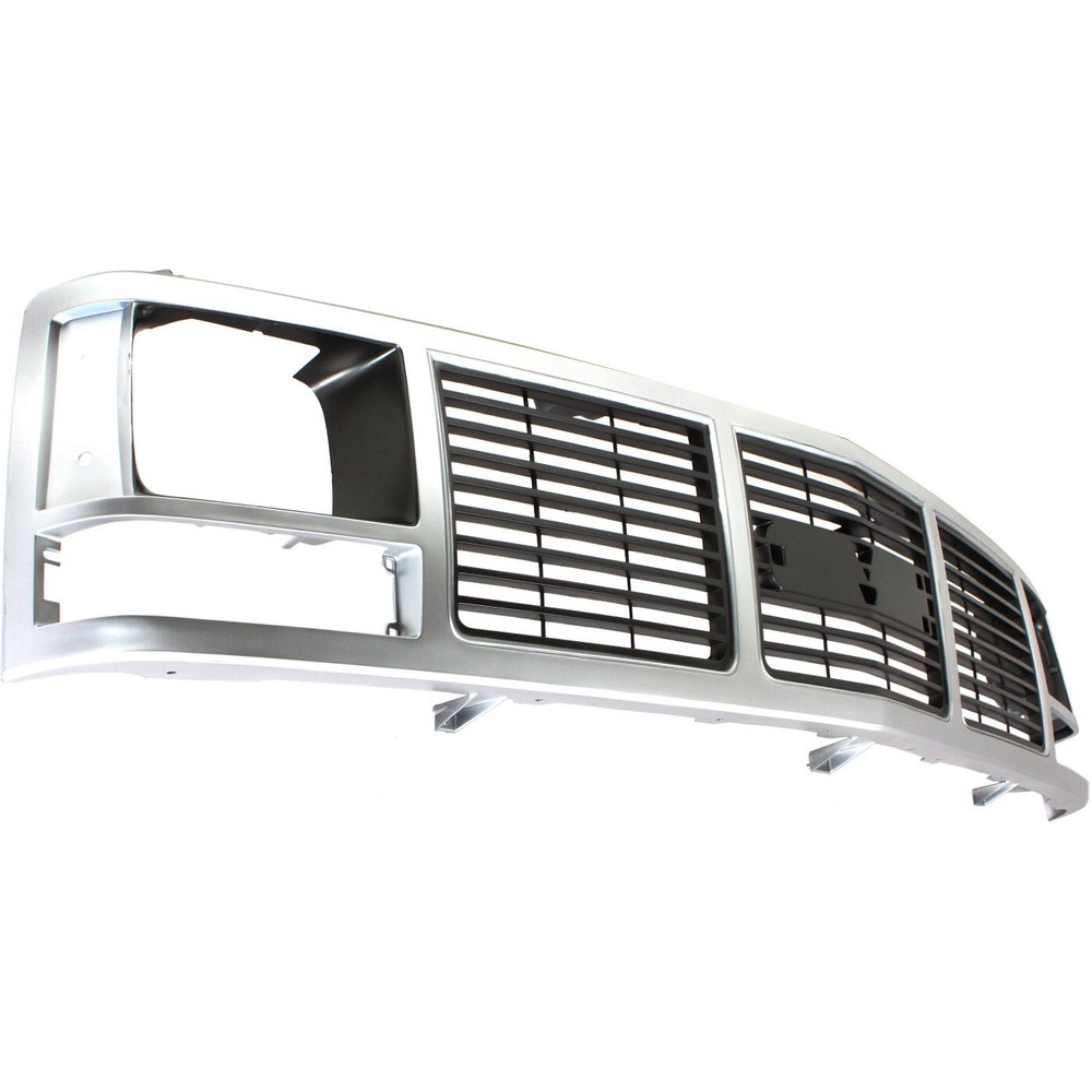 Grille For 88-99 GMC K1500 C1500 Silver Plastic