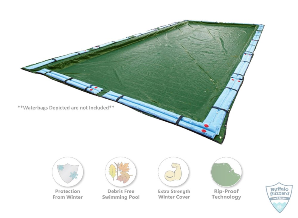 Buffalo Blizard Split Blocker Rectangle Swimming Pool Winter Cover - Choose Size