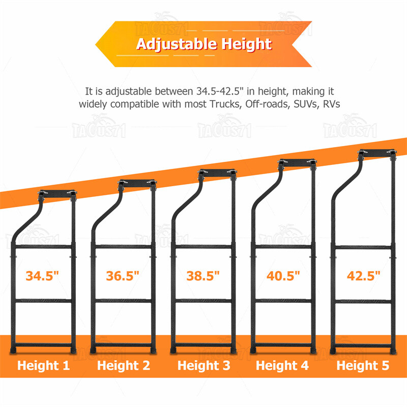 Tailgate Ladder Step Capacity 300lbs For 2009-2017 2018 Dodge Ram 1500 2500 3500