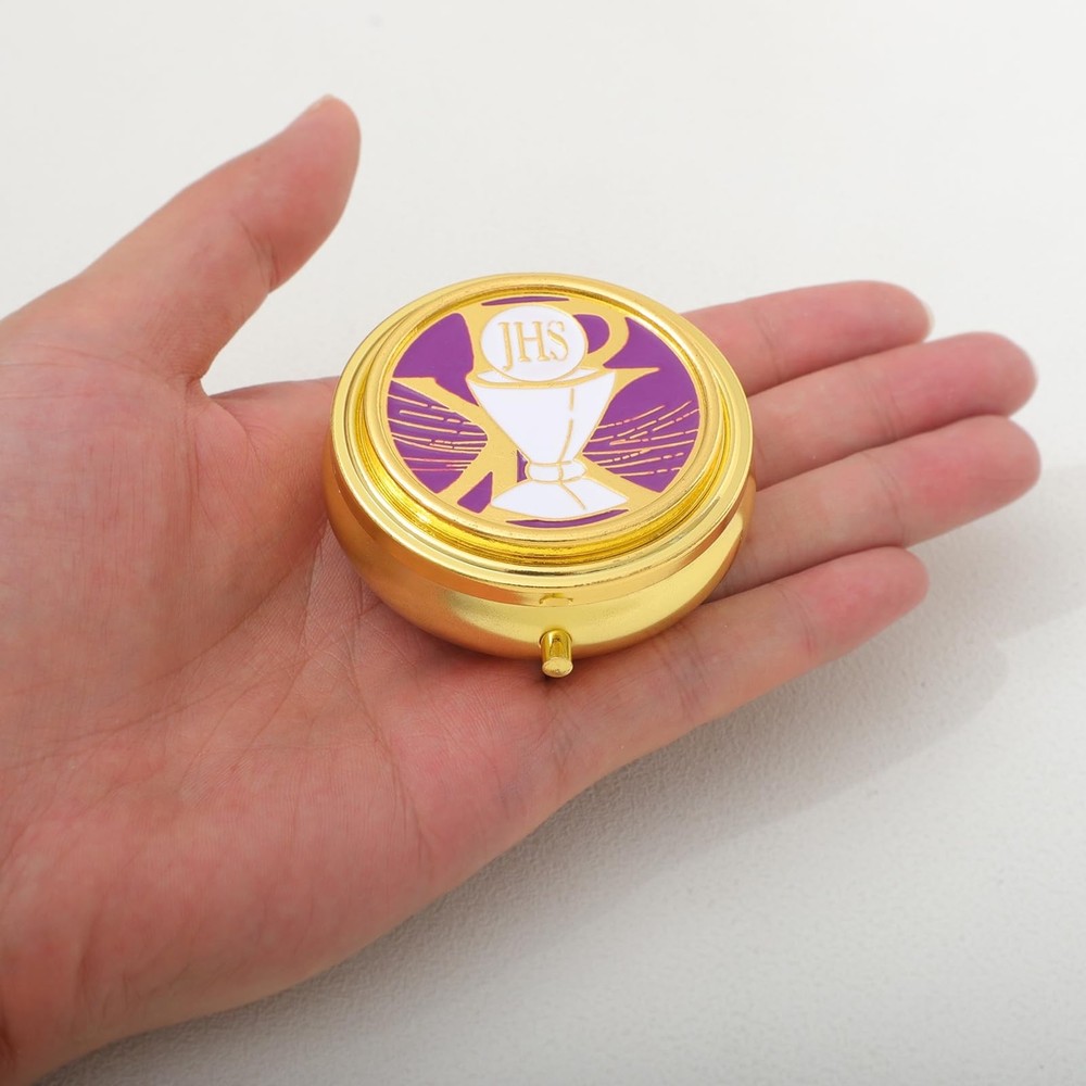 KOMI Pyx for Communion Host Catholic, Baptism Keepsake Box, Unique First Comm...
