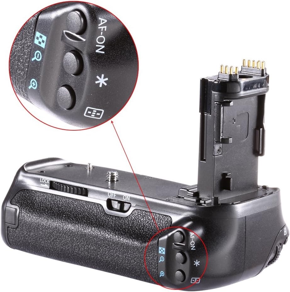 Battery Grip (Replacement for BG-E14), Vertical Grip with Shutter/Function Butto