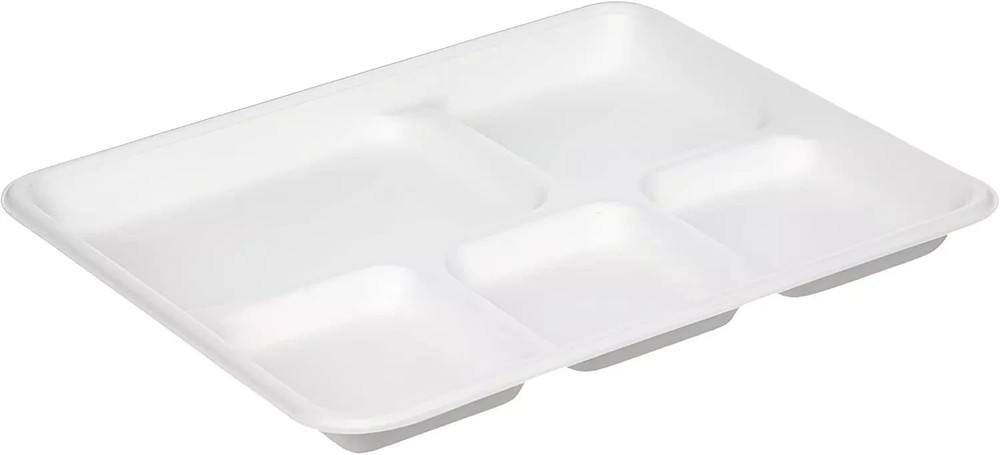 100 pcs Compartment Disposable Plates 100% Compostable and Biodegradable Party