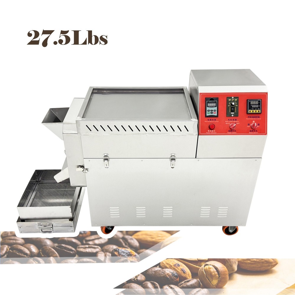 220V 1PH Fully Automatic Coffee Bean and Nut Roaster Drum Roasting Machine