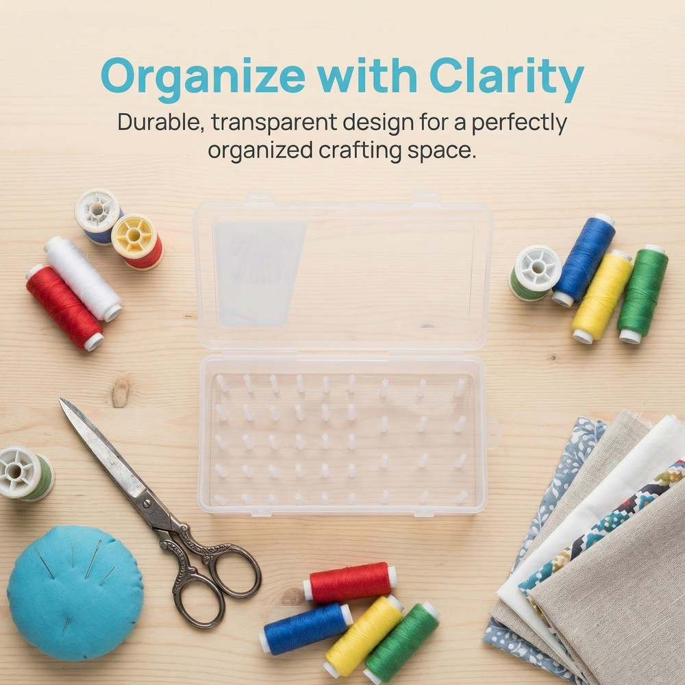 Segolike 42 Slots Sewing Thread for Spools of Thread, Empty Storage Box, Easi...