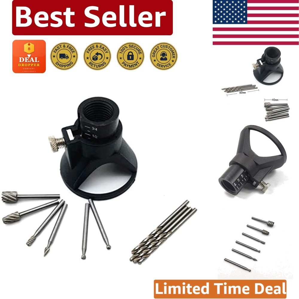 Multi-Functional HSS Router Tool with Cutting Guide and Drills - Compact Design