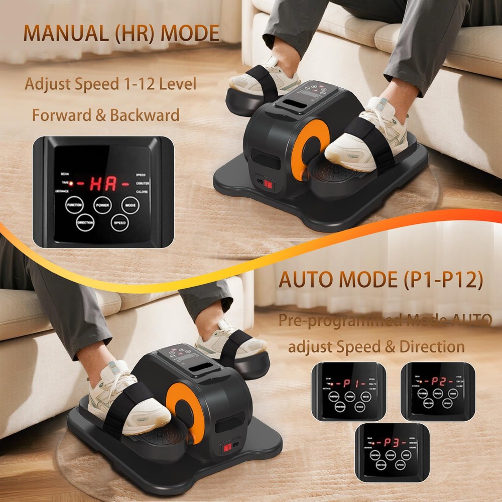 Under Desk Elliptical Machine, Electric Elliptical Training Machine w/Remote ...