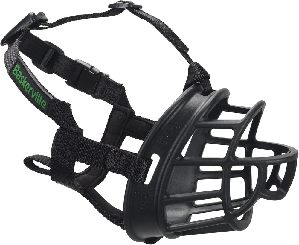 Custom Fit ULTRA Muzzle for Medium Dogs - Adjustable and Breathable, Black