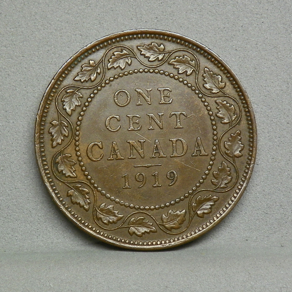 CANADA 1919 CENT, EF