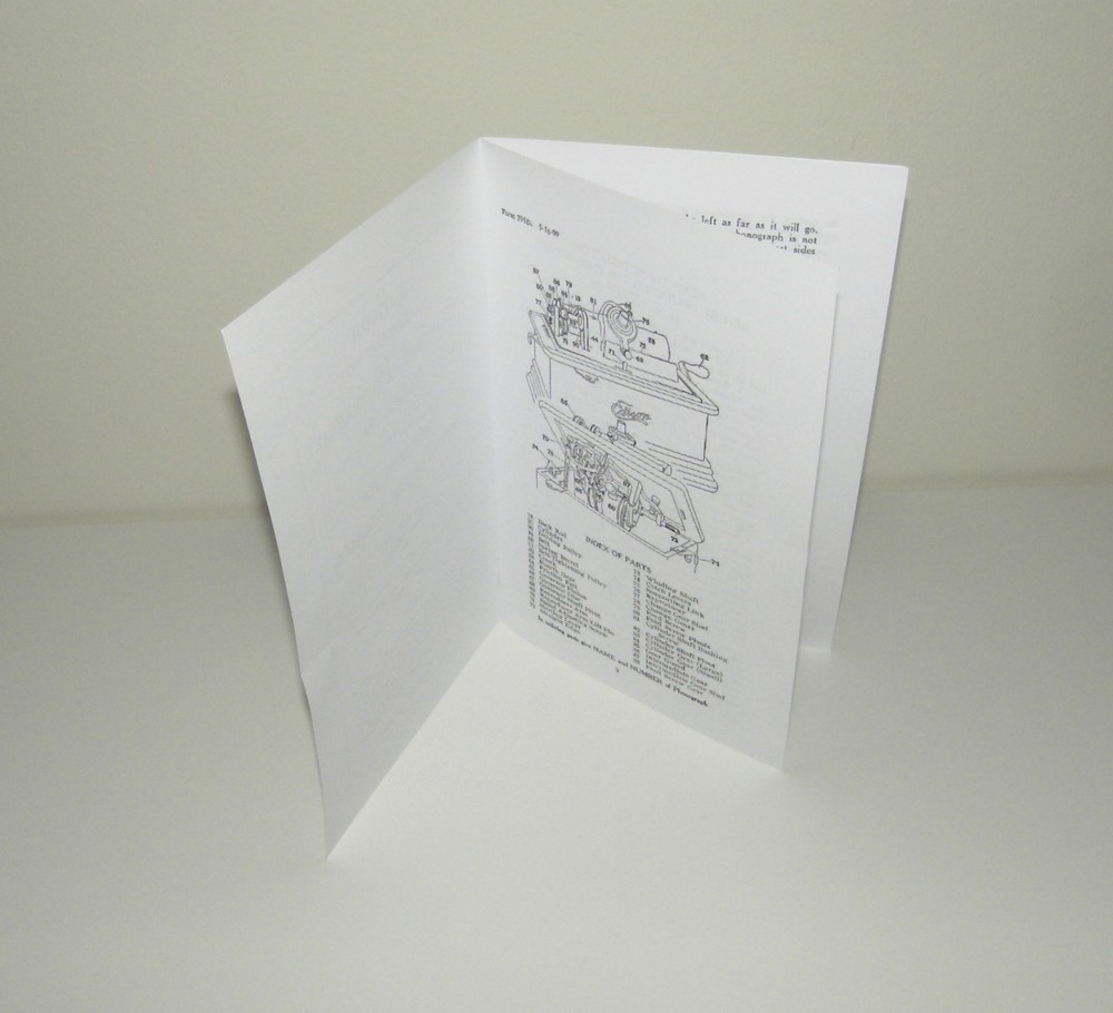 Edison Standard Phonograph Model D Instruction Manual