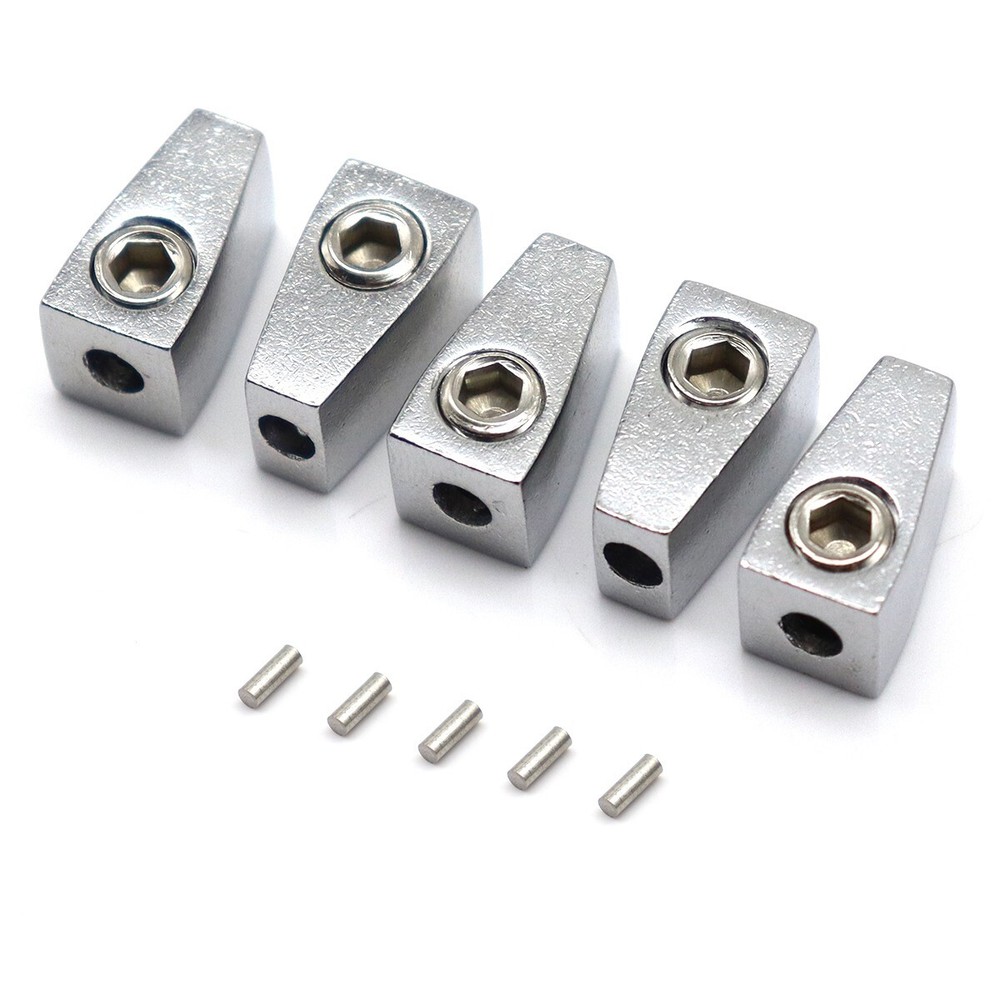 5 String Headless Bass Nut Single String Nut for 5 String Electric Bass Silver