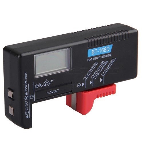 Universal Digital LCD Battery Checker Volt Tester Cell AA AAA C D 9V Button