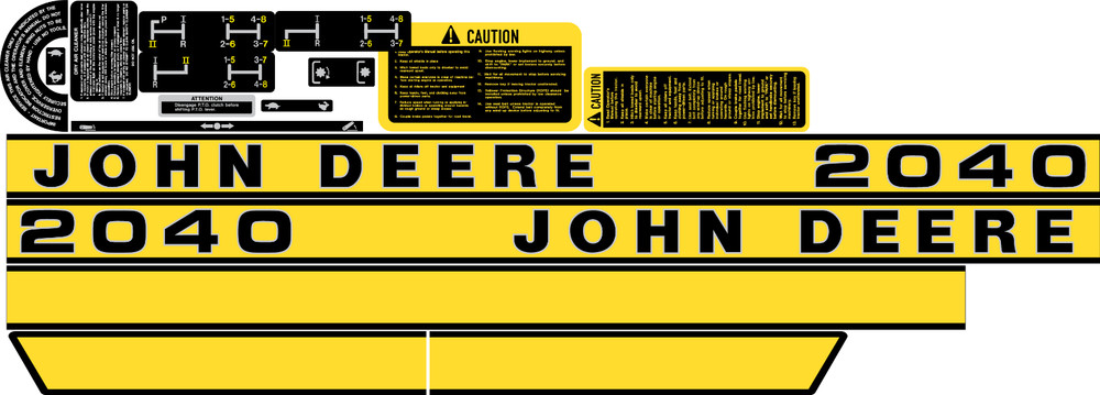 2040 John Deere Early Model Complete Decal Set
