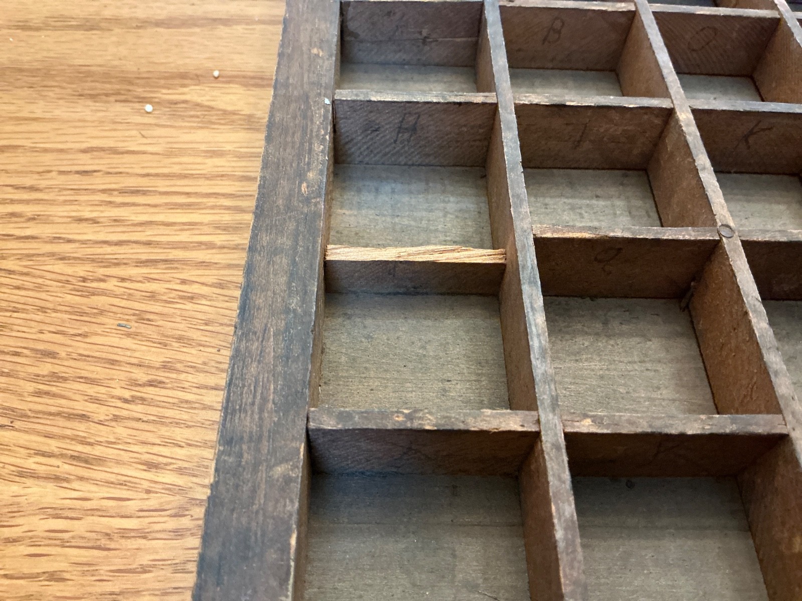 LETTERPRESS PRINTING METAL TYPE SORTING DRAWER SHADOW BOX TRAY