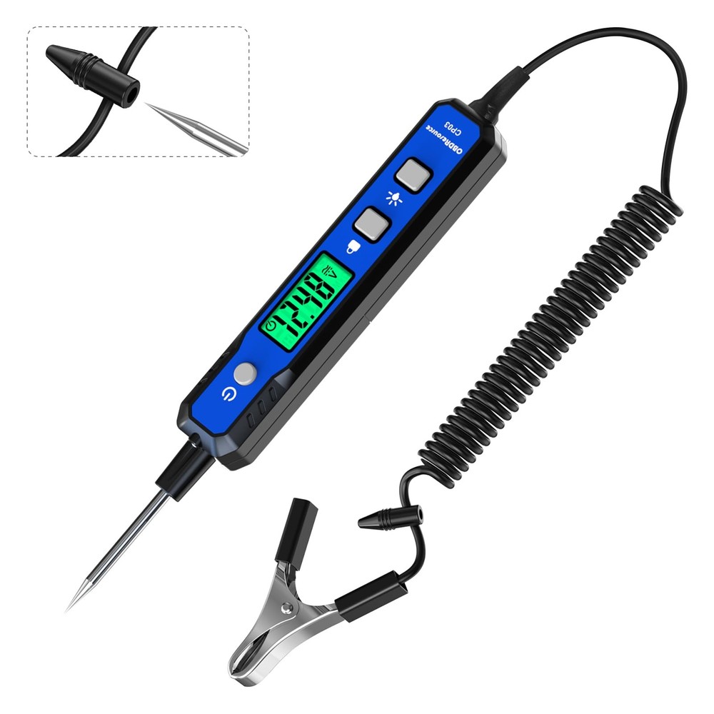 0.8-100V Electrical Circuit Tester Continuity Resistance Tester Backlit Display