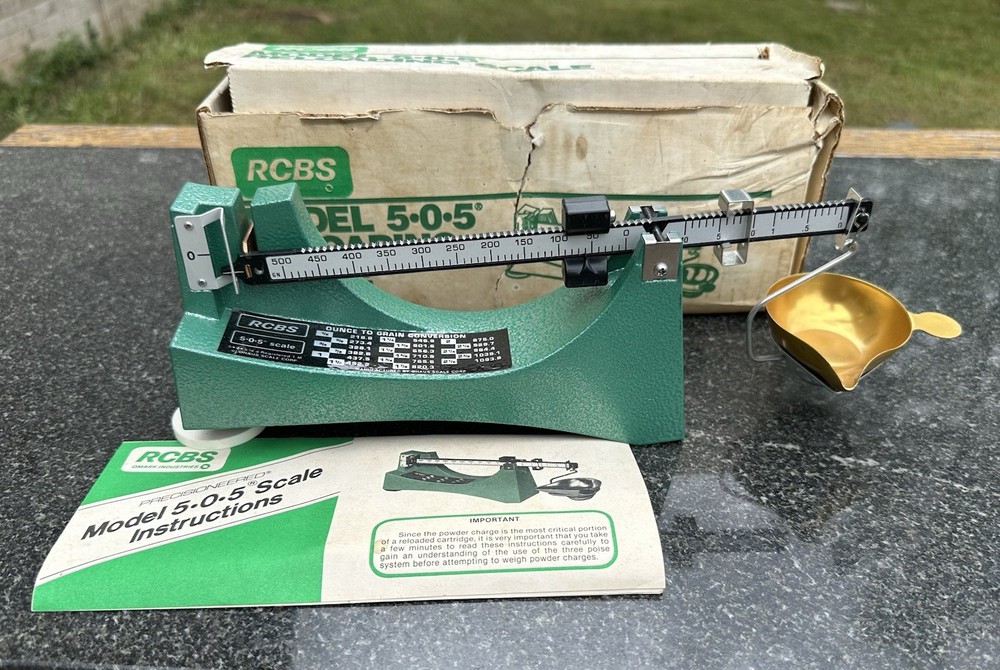 RCBS 5-0-5 Scale Reloading Powder Model 505 w/ Box & Paperwork