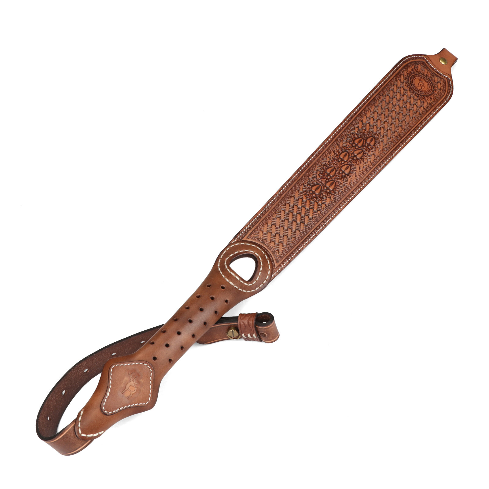 Tourbon Vintage Leather Rifle Sling Gun Carrying Strap Shooting Rest Adjustable