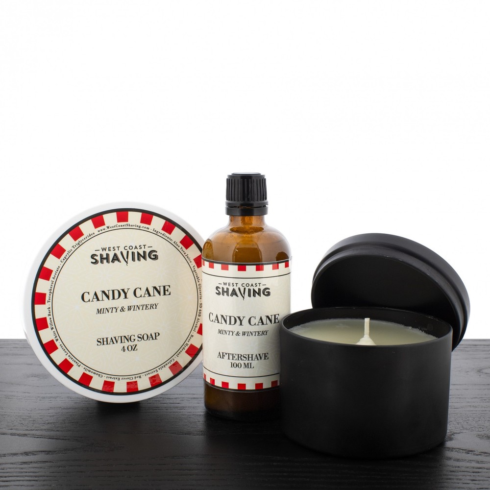 West Coast Shaving Candy Cane Scented Gift Bundle