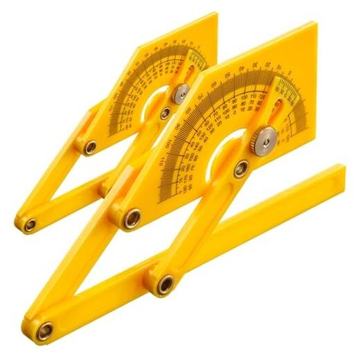 2 Pcs Protractor Angle Finders, Adjustable Protractors 0°-180° with Locking