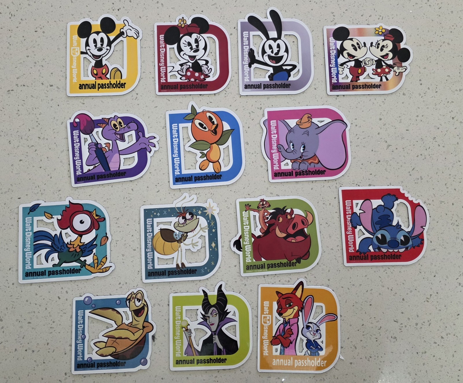 Walt Disney World Passholder Magnet Set Of 14Magnets (Homemade)