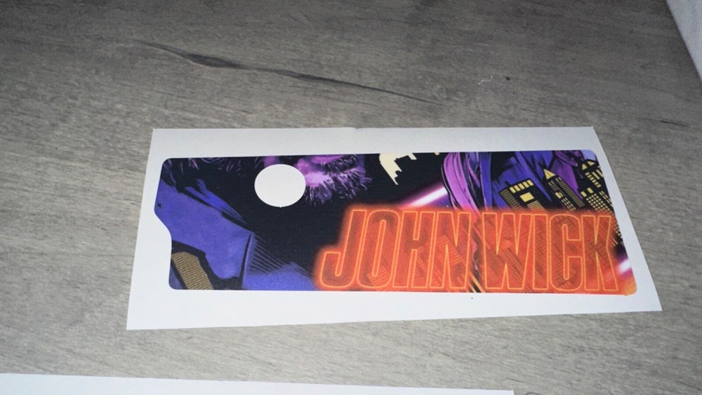 John Wick Pinball Mod DECAL Apron Wall ( SOLD AS A PAIR)