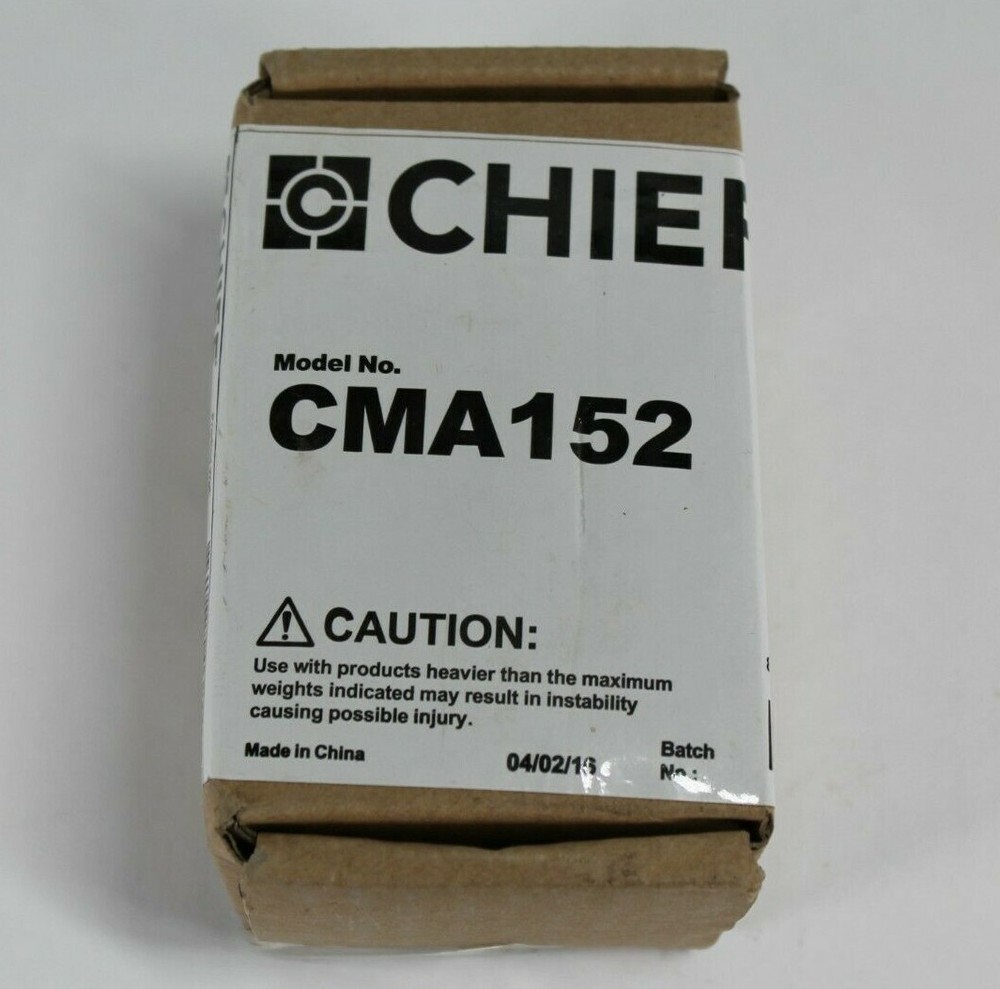Chief / Milestone - CMA152 1.5" Threaded Pipe Coupler - Cable Management - BLACK