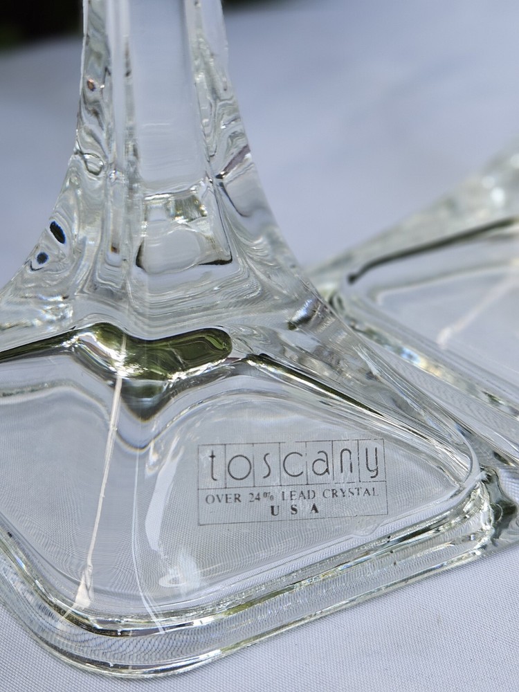 Toscany Tulip Candlesticks Crystal Candle Holders