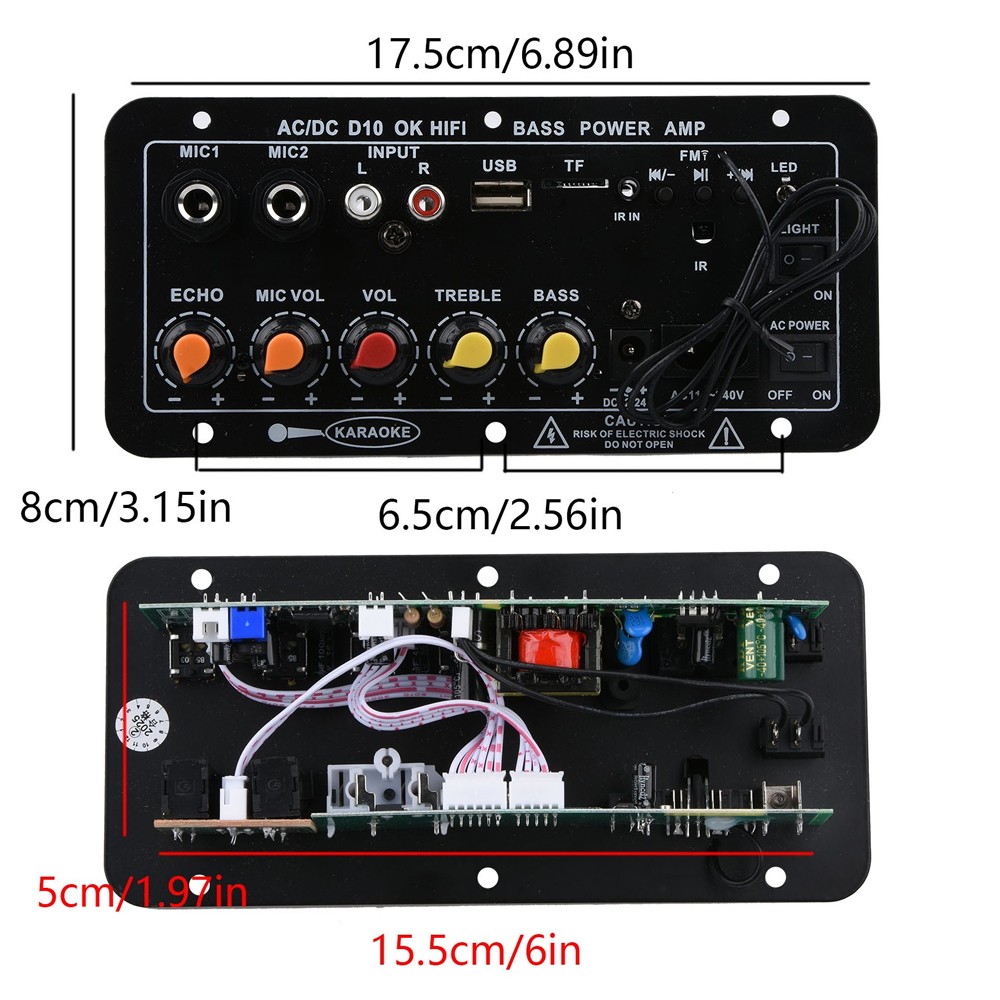 Versatile Audio Amplifier Decoder Board 5.0 TF/U MP3/WMA/WAV Audio Settings 12V