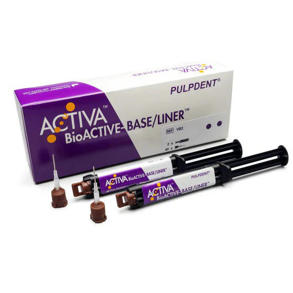 Pulpdent Activa BioACTIVE Dental Composite Base/Liner Dentin Value 2/Pk VB2
