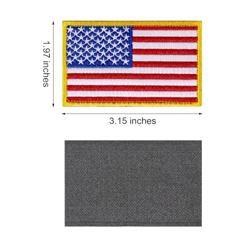 American Flag Patch - Tactical USA Flag Patches, US Flag Patch Hook & Loop Red