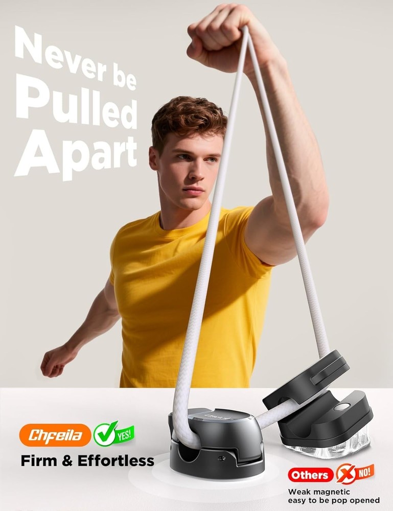 8Pack Cord Organizer [Dual Spring & Clasp, Max Secure] Cable Clips - Cable Ma...