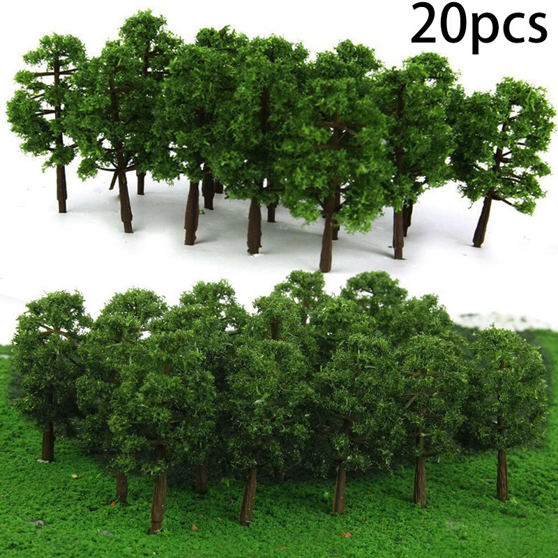 20Pcs 8CM for MINI Model Trees Landscape Decor Train Layout Accessories DIY