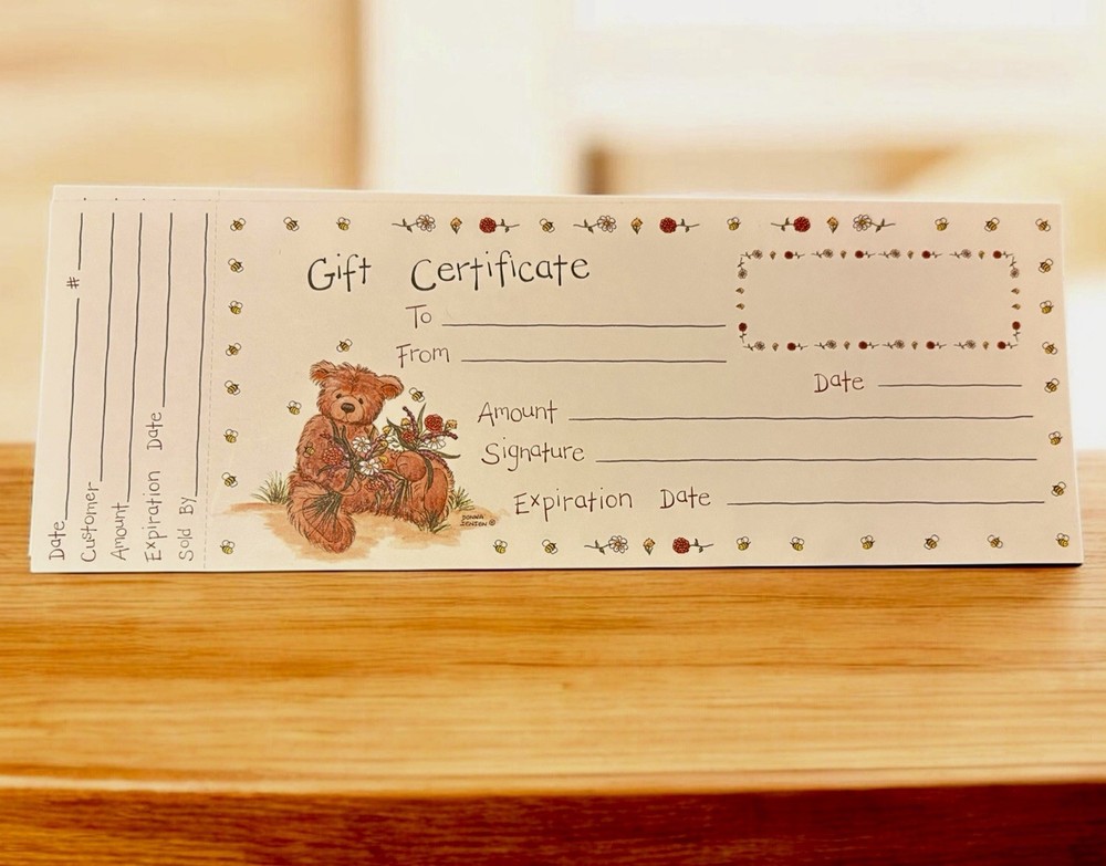 Bears And Flowers Gift Certificates