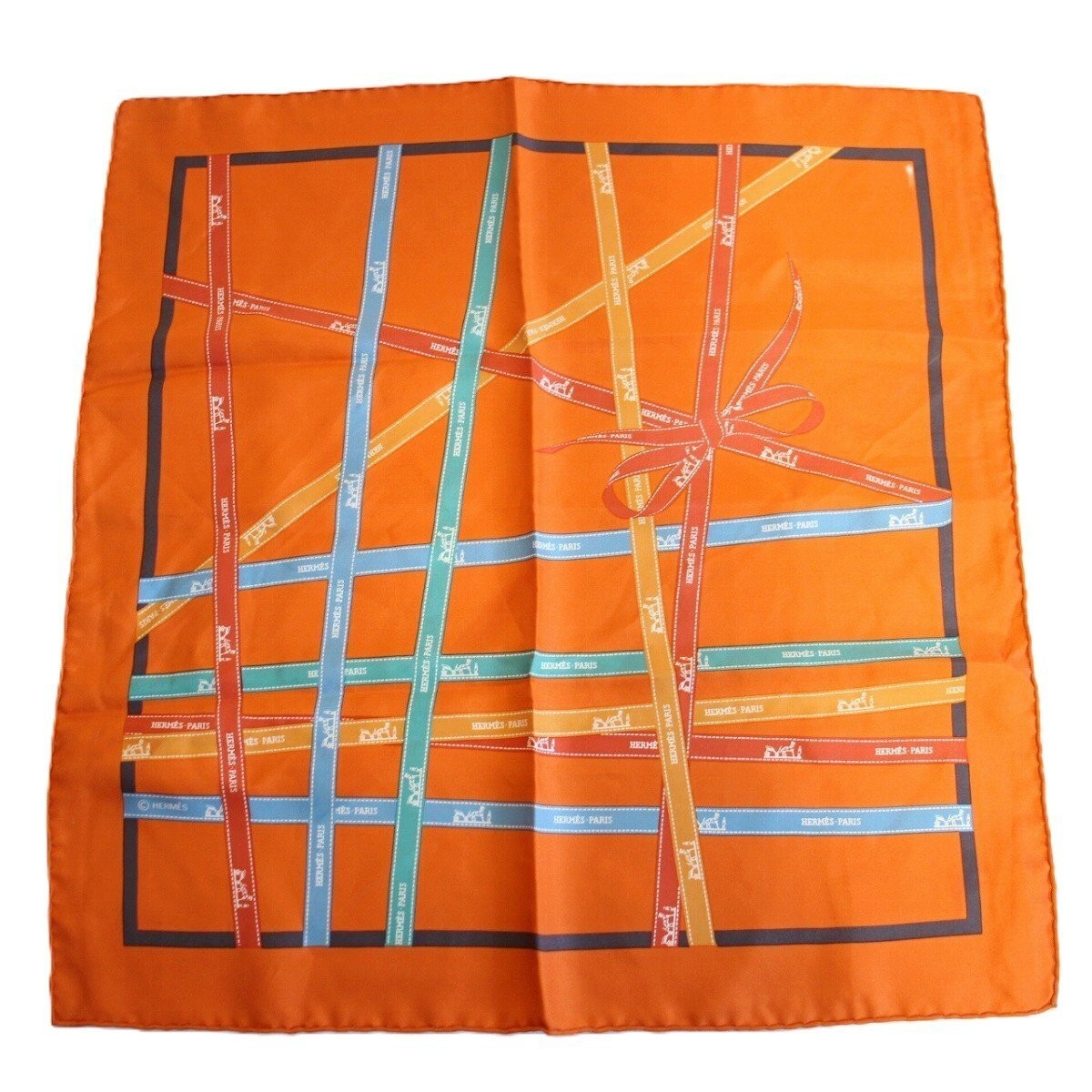 Hermès Carre Gavroche 45 Silk Scarf Orange
