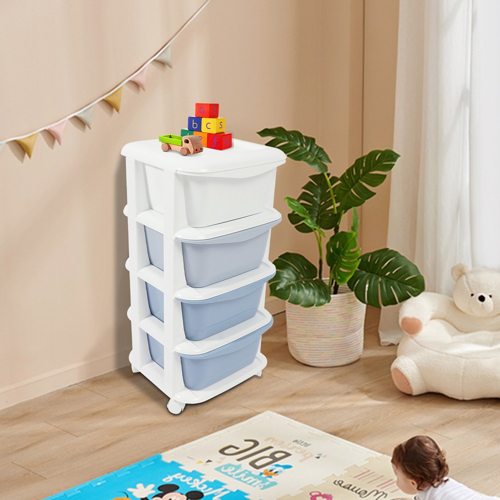 4-layer gradient storage cabinet-gradient blue