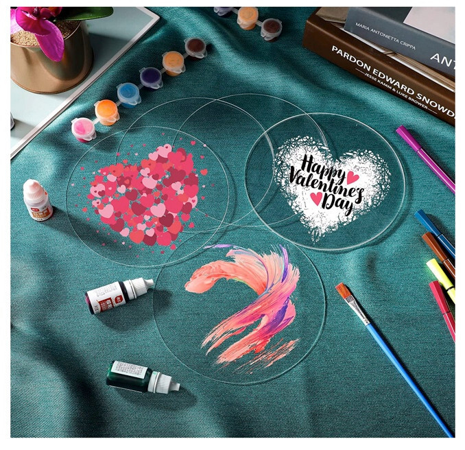 Acrylic Disc Plexiglass Round 1/4" Thick Sheet Clear Cake Bases Choose The Sizes