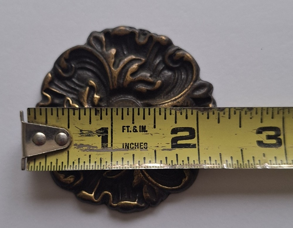 Antique Victorian Eastlake Cast Brass Rosette Drawer Pull Knobs N614 2.25"...