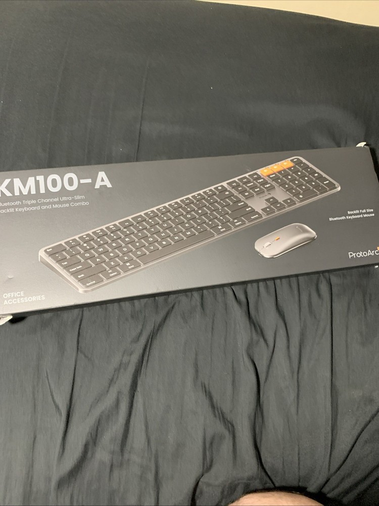 ProtoArc KM100-A Backlit Bluetooth Keyboard and Mouse Combo for Mac