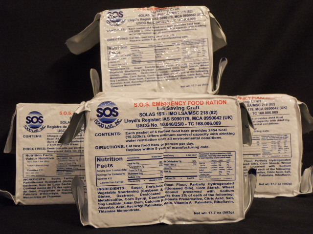 SOS 2400 Kcal EMERGENCY SURVIVAL RATIONS FOOD BARS HURRICANE DISASTER MEALS