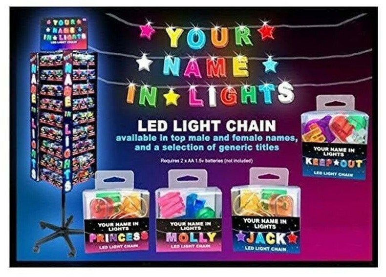 YOUR NAME IN LIGHTS - Battery Powered LED Light String