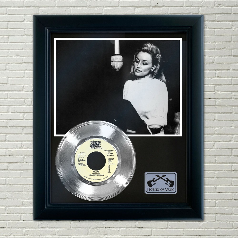 Dolly Parton  "Jolene" Framed 45 Silver Record Display