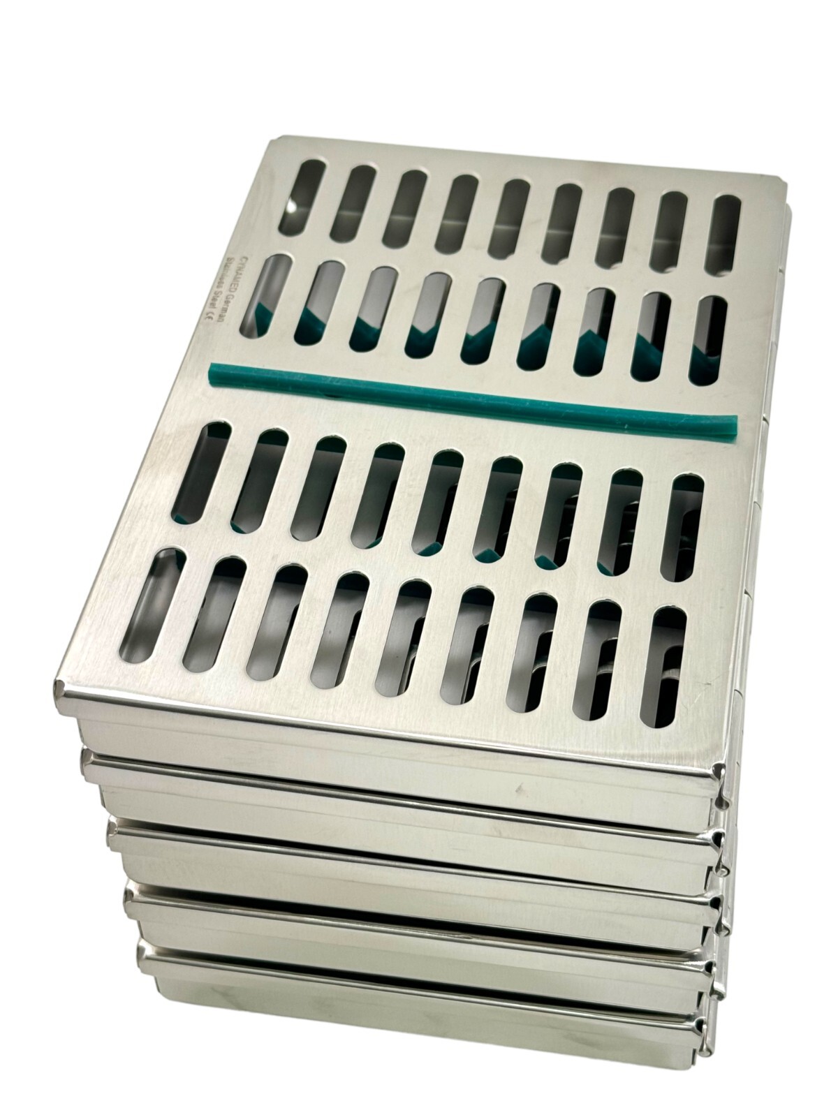 10 GERMAN DENTAL SURGICAL AUTOCLAVE STERILIZATION CASSETTE BOX FOR 10 INSTRUMENT