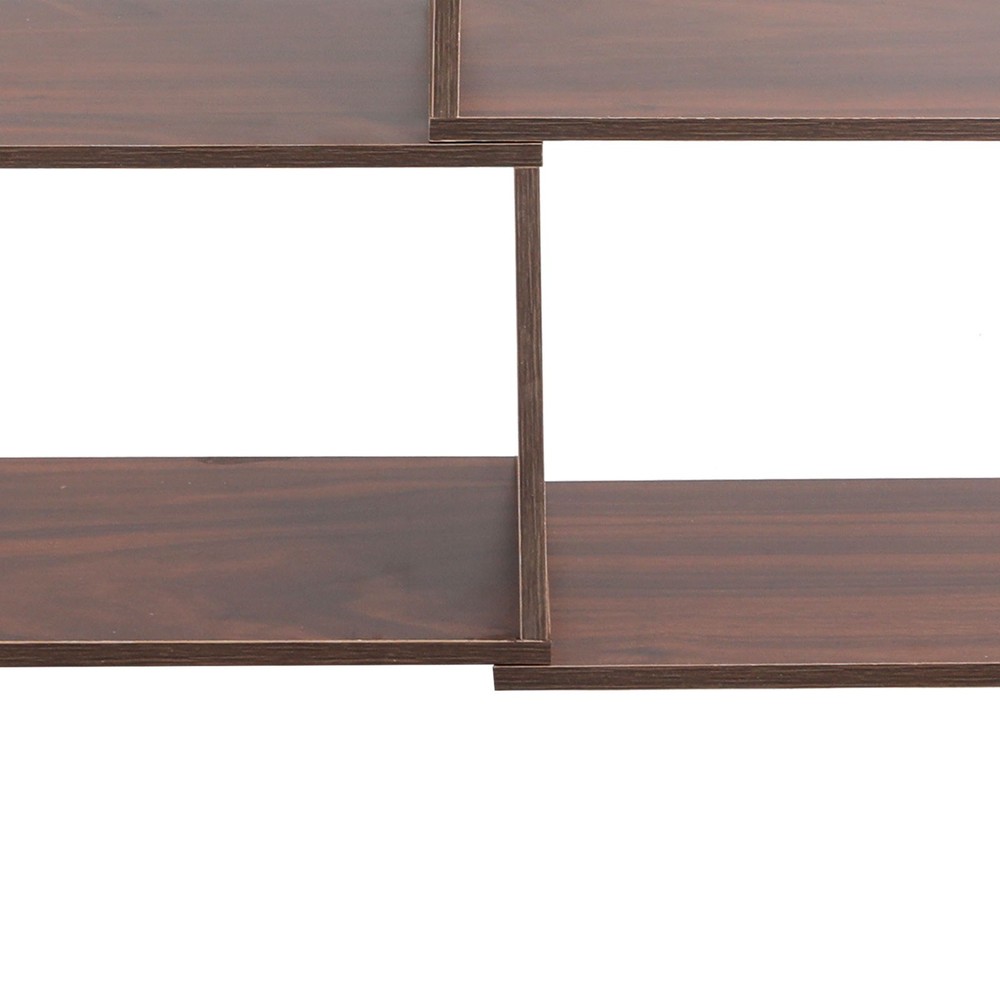 3-Tier Expandable Bookcase Open Storage Shelf Retractable Book Storage Rack