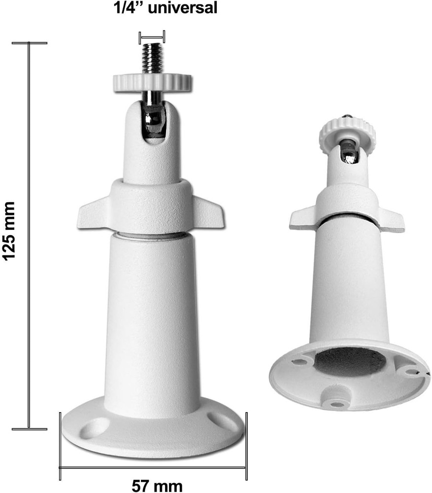 Security Camera Wall Mount Bracket (1/4'') Adjustable Indoor/Outdoor Mount Compa