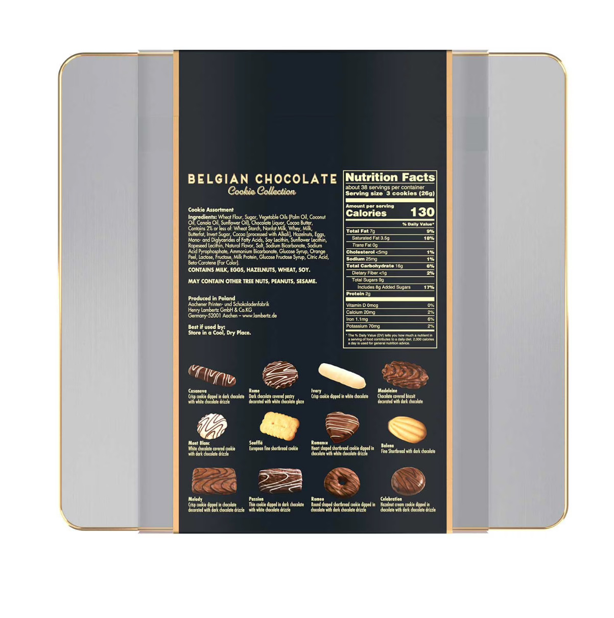 Belgian Chocolate Cookie Collection EXP 08/31/2026