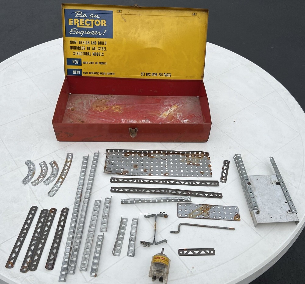 A C Gilbert #10042 Erector Automatic Radar Scope Set 1950's Incomplete 25 Pc