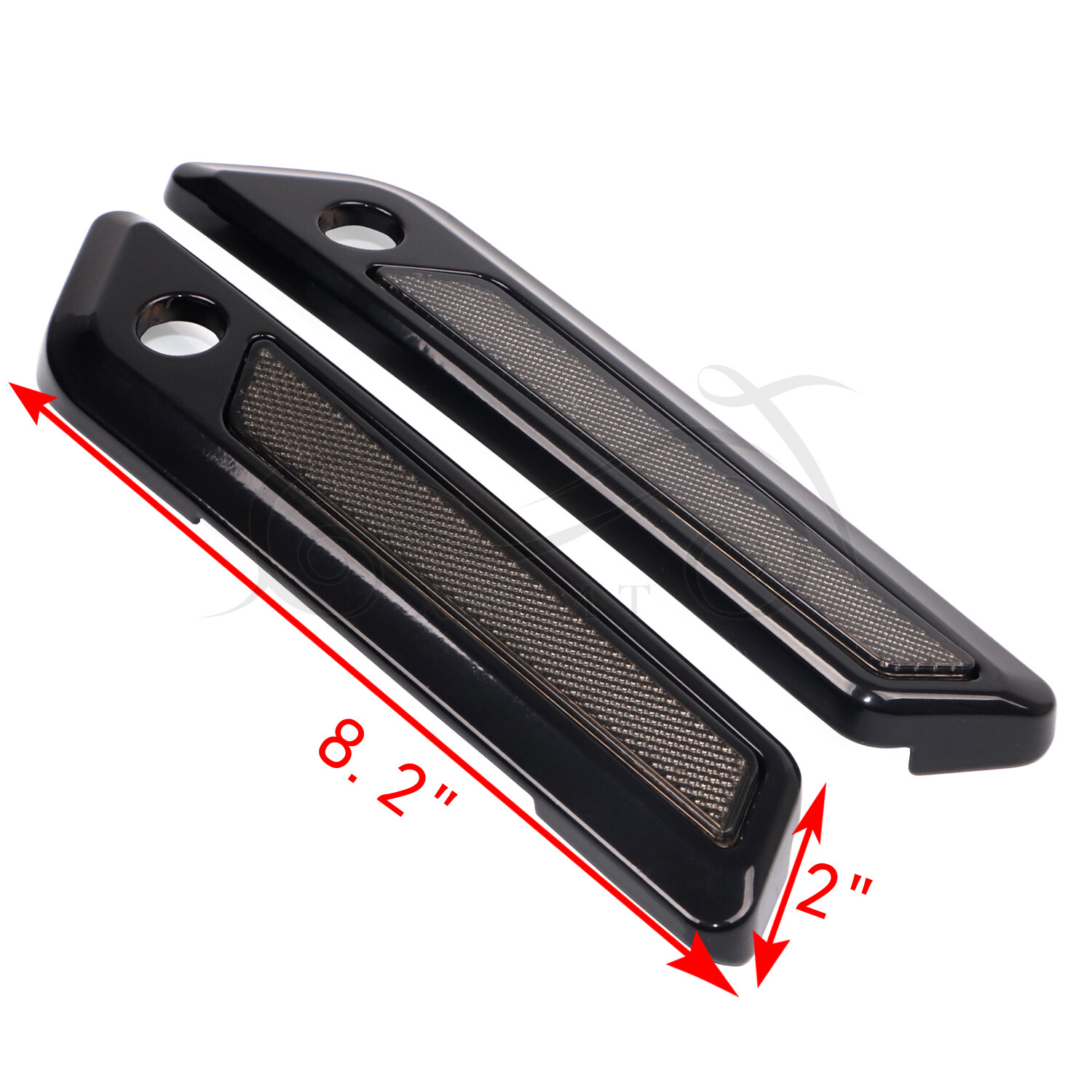 Black Saddle Bag Hinge Latch Covers For Harley Touring Road Street Glide 14-23