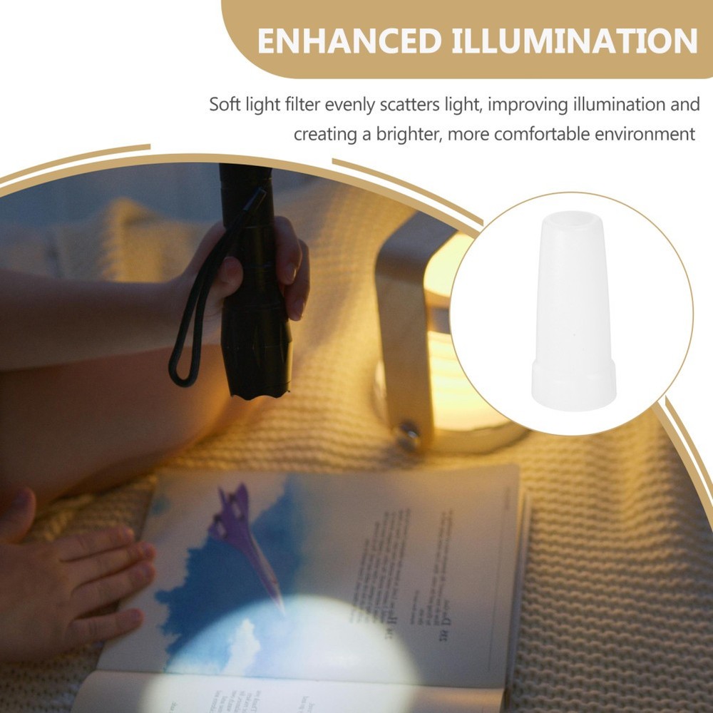 Desk Reading Light Non-dazzling Camping Attachment Flashlight Diffuser