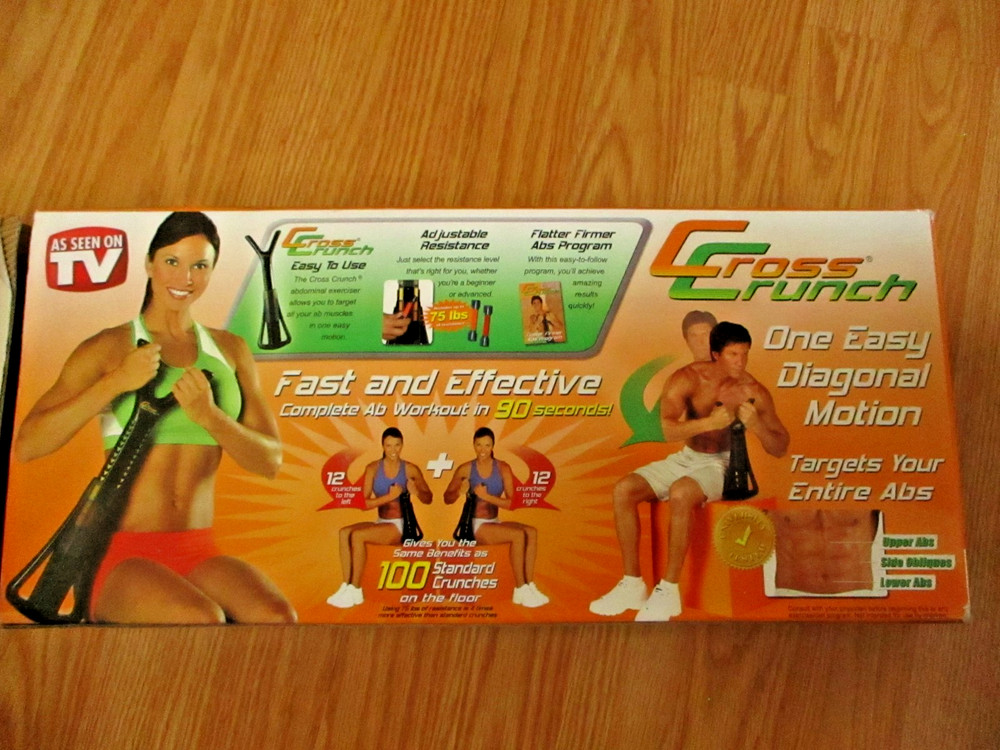 Cross Crunch Abdominal Exerciser Flat Abs Training Resistance Workout New